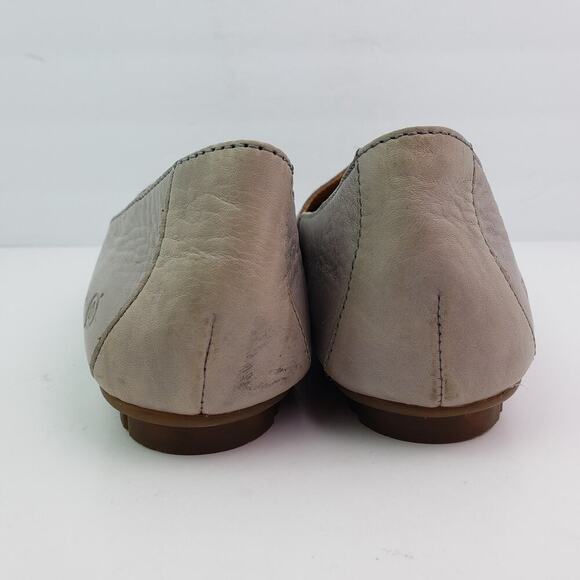 Born Sebra Womens Size 11 Gray Leather Slip On Casual Comfort Loafer Shoes - Picture 7 of 14